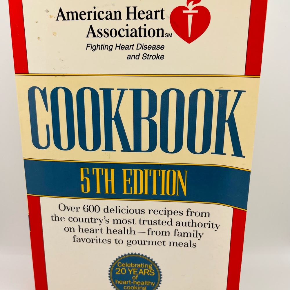 American Heart Association Cookbook 5th Edition 1991 Paperback Times Books!!